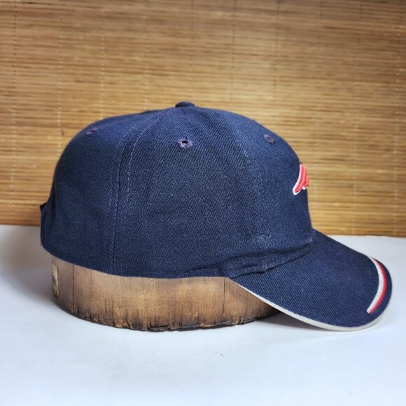 New England Patriots Hat Cap NFL Reebok Blue w White and Red Stripes Adjustable - Picture 5 of 10